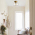 Modern Semi Flush Ceiling Lights Open Glass Drum Shade